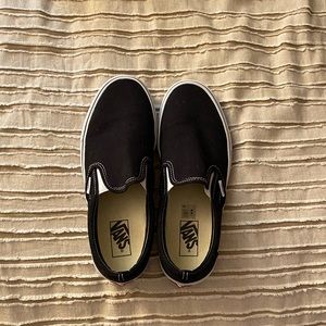 Black Slip On Classic Vans- Women’s Size 10